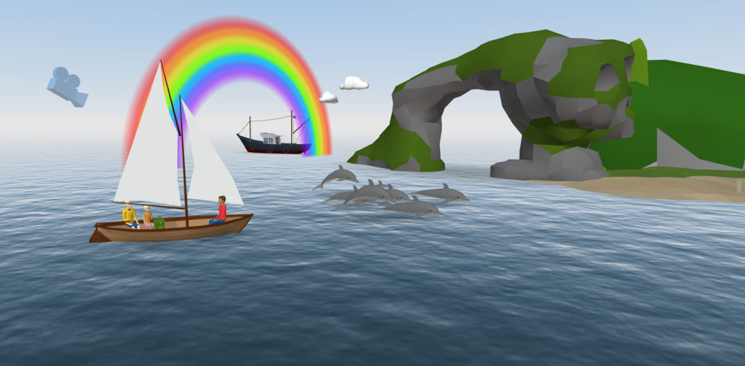 3D-animierte Welt, erstellt mit Delightex Die mit dem Programm Delightex